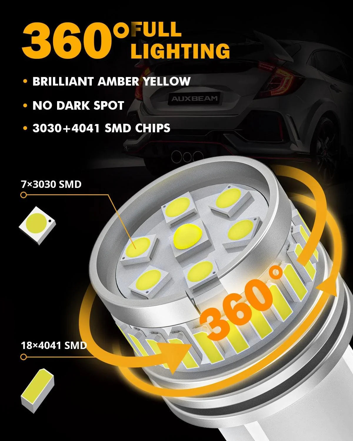 1157 BAY15D Ampoules LED pour recul, clignotants, stop et feux arrière 11W 4000LM 6500K blanc B1 série – 2 ampoules – vue 4