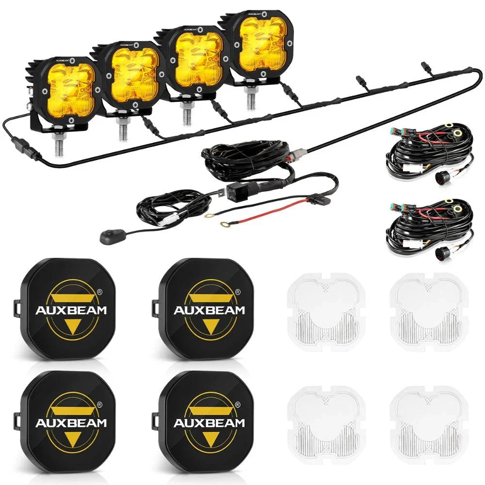 XP-ULTRA série 3 Inch 80W faisceau combiné LED Pods orange&blanc Offroad Lights – vue 13