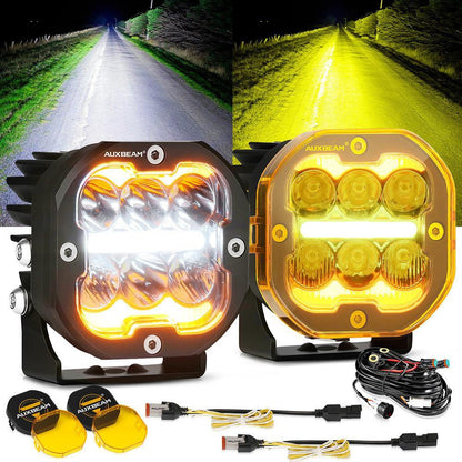 XP-ULTRA série 3″ 84 W LED Combo projecteur LED compact tout-terrain avec blanc DRL&orange clignotant – NOVADOMIO