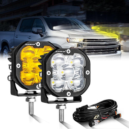XP-ULTRA série 3″ 80 W 9 600 lm projecteurs LED compacts blanc&orange – vue 25 – NOVADOMIO