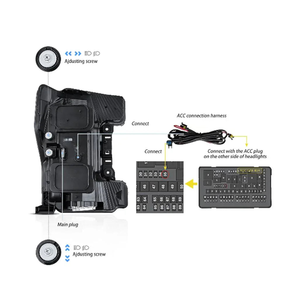 LED bloc optique avant pour 2017-2019 Ford F250 350 450 F550 Super Duty – vue 5