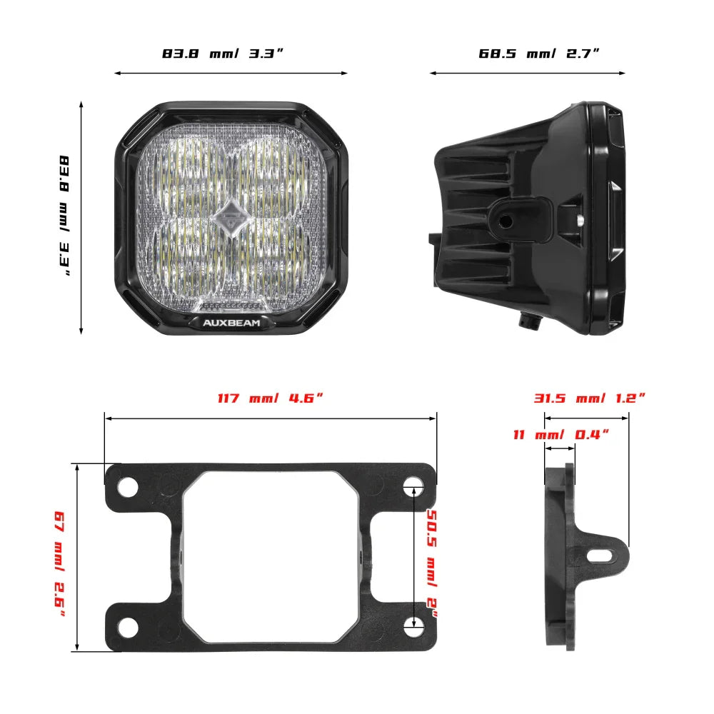 Color Play série 3 Inch LED Fog Light Kit pour Honda Accord/Honda CR-V/Honda CR-Z/Honda Civic – vue 13