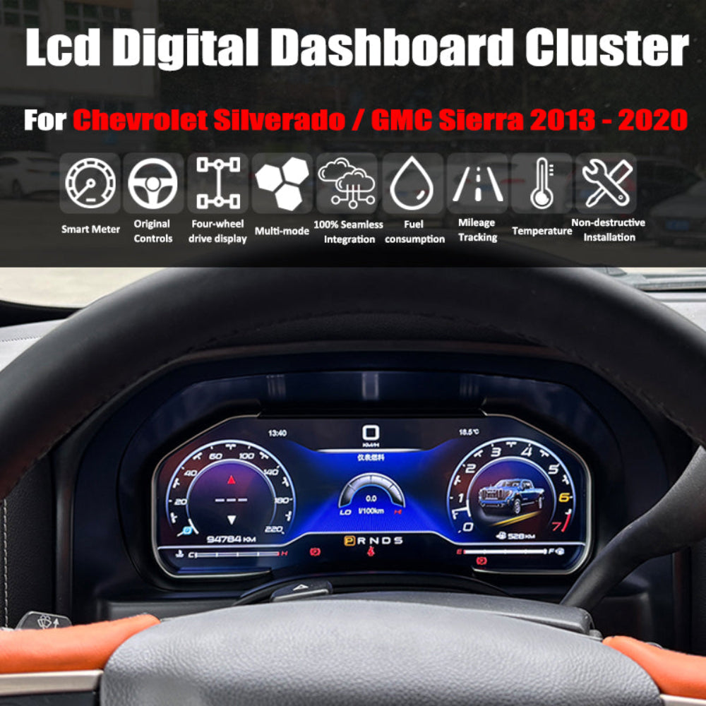 Virtual Cockpit Chevrolet / GMC Silverado / Sierra 2013-2020 LCD 12,3″ – NOVADOMIO