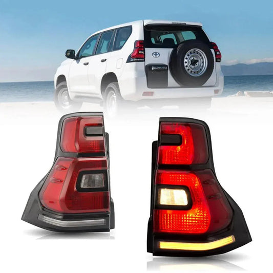 LED bloc de feux arrière avec Sequential clignotant rouge pour 2010-2016 Toyota Land Cruiser Prado 4th Gen