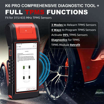 Valise diagnostic KINGBOLEN K6 Pro – TPMS, batterie et codage ECU – vue 5 – NOVADOMIO