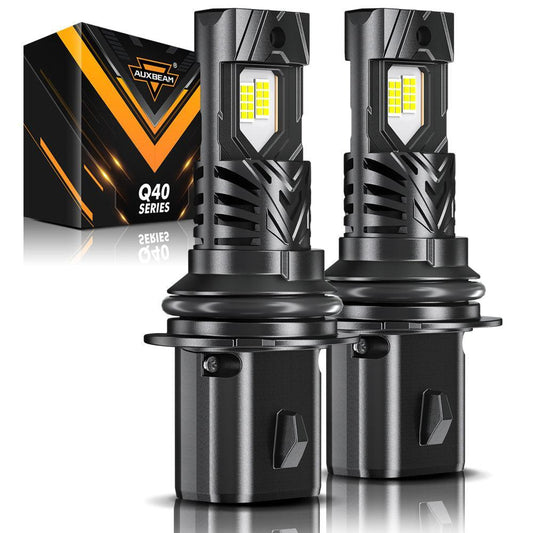 9004/HB1 Ampoules de phare LED Q40 série Ultra-haute luminosité 120W 30000LM 6500K blanc froid – 2 ampoules