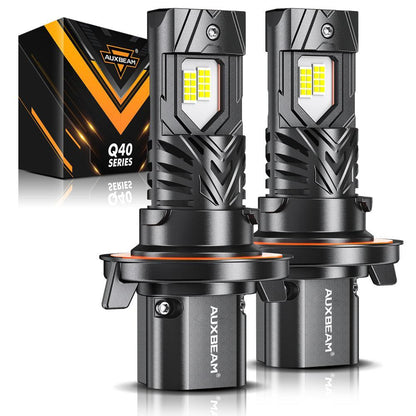 H13/9008 Ampoules de phare LED Q40 série Ultra-haute luminosité 120W 30000LM 6500K blanc froid – 2 ampoules – NOVADOMIO