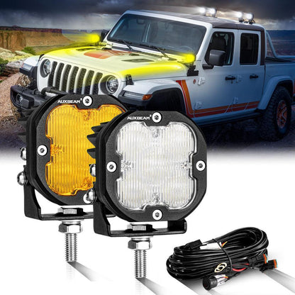 3″ 80 W 9 600 lm projecteurs LED compacts blanc&orange pour Jeep – vue 24 – NOVADOMIO