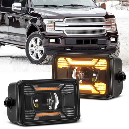 Lot de 2 60 W LED antibrouillards avec DRL/ clignotant pour Ford F150 2015 2016 2017 2018 2019 2020 – NOVADOMIO