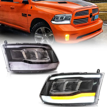 LED bloc optique avant Reflection Bowl pour 2009–2018 Dodge Ram 4th Gen 1500 2500 3500 – NOVADOMIO