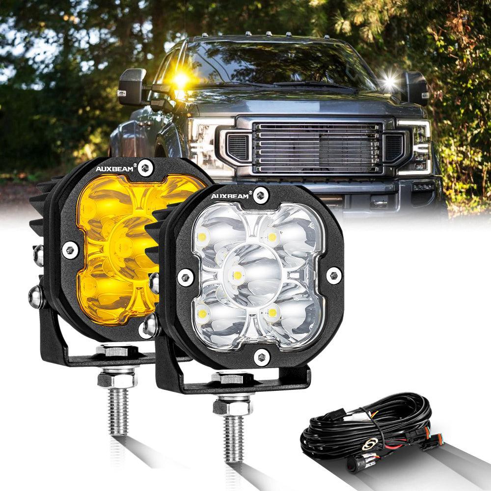 3 Inch 80W 9600LM LED Pods Lights blanc&orange pour FORD – vue 16