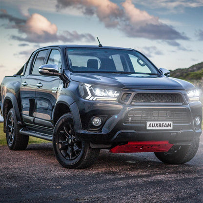 LED bloc optique avant projecteur double faisceau noir pour 2015–2020 Toyota Hilux SR5 8th Gens (GUN125, GUN126R)
