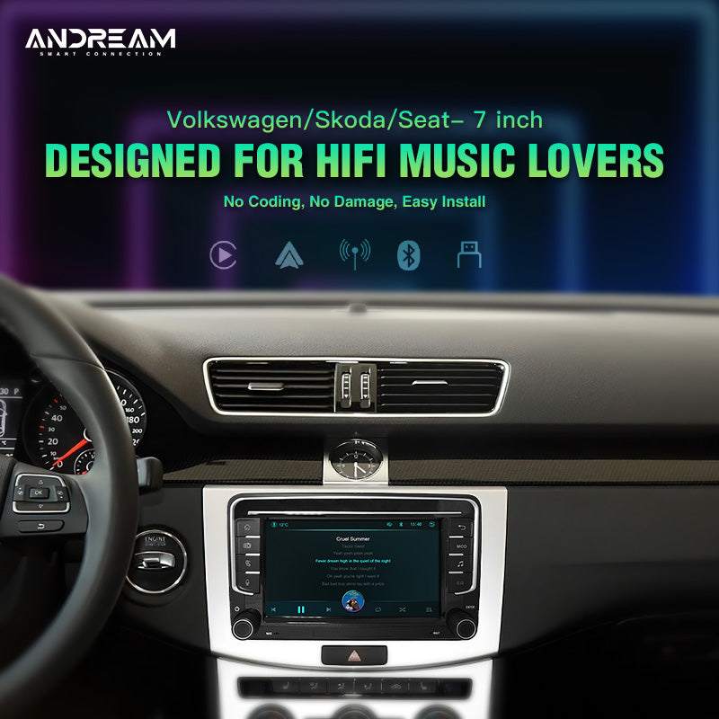 Écran multimédia auto Andream pour Volkswagen Skoda SEAT – vue 3