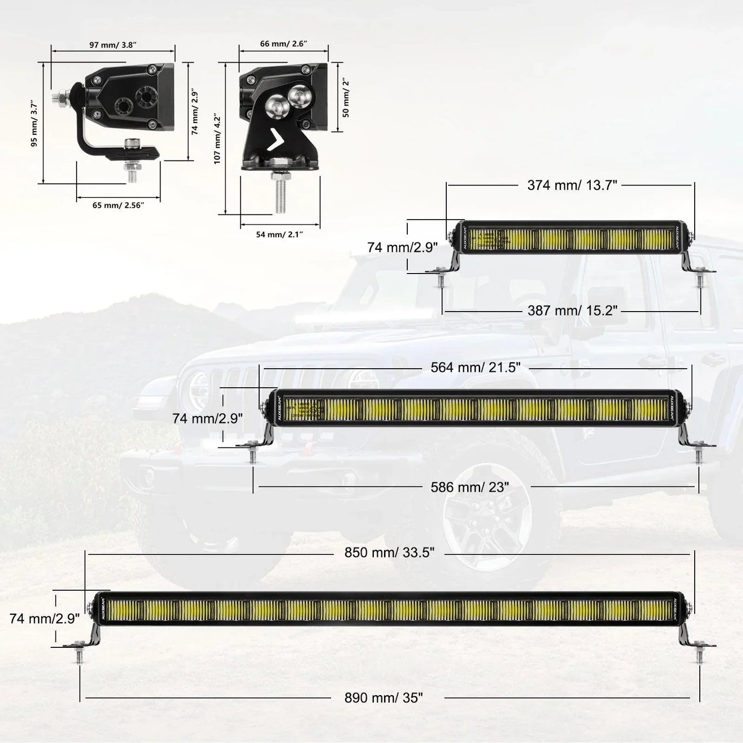 SP série 12 Inch/22 Inch/32 Inch/42 Inch/52Inch Driving Beam Barres lumineuses – vue 13