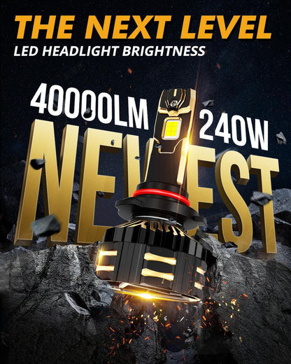 9005/HB3 Ampoules de phare LED 240W 40000LM GX-ULTRA série 6500K blanc froid – 2 ampoules – vue 2 – NOVADOMIO