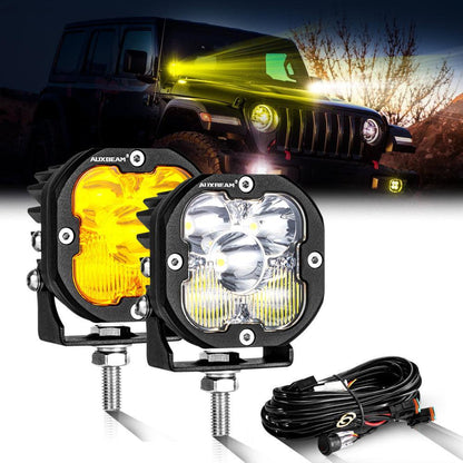 3″ 80 W 9 600 lm projecteurs LED compacts blanc&orange pour Jeep – vue 19 – NOVADOMIO