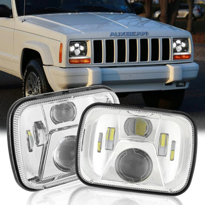Lot de 2 110 W 7×6 éclairage LED phares pour Jeep XJ YJ MJ – vue 8 – NOVADOMIO