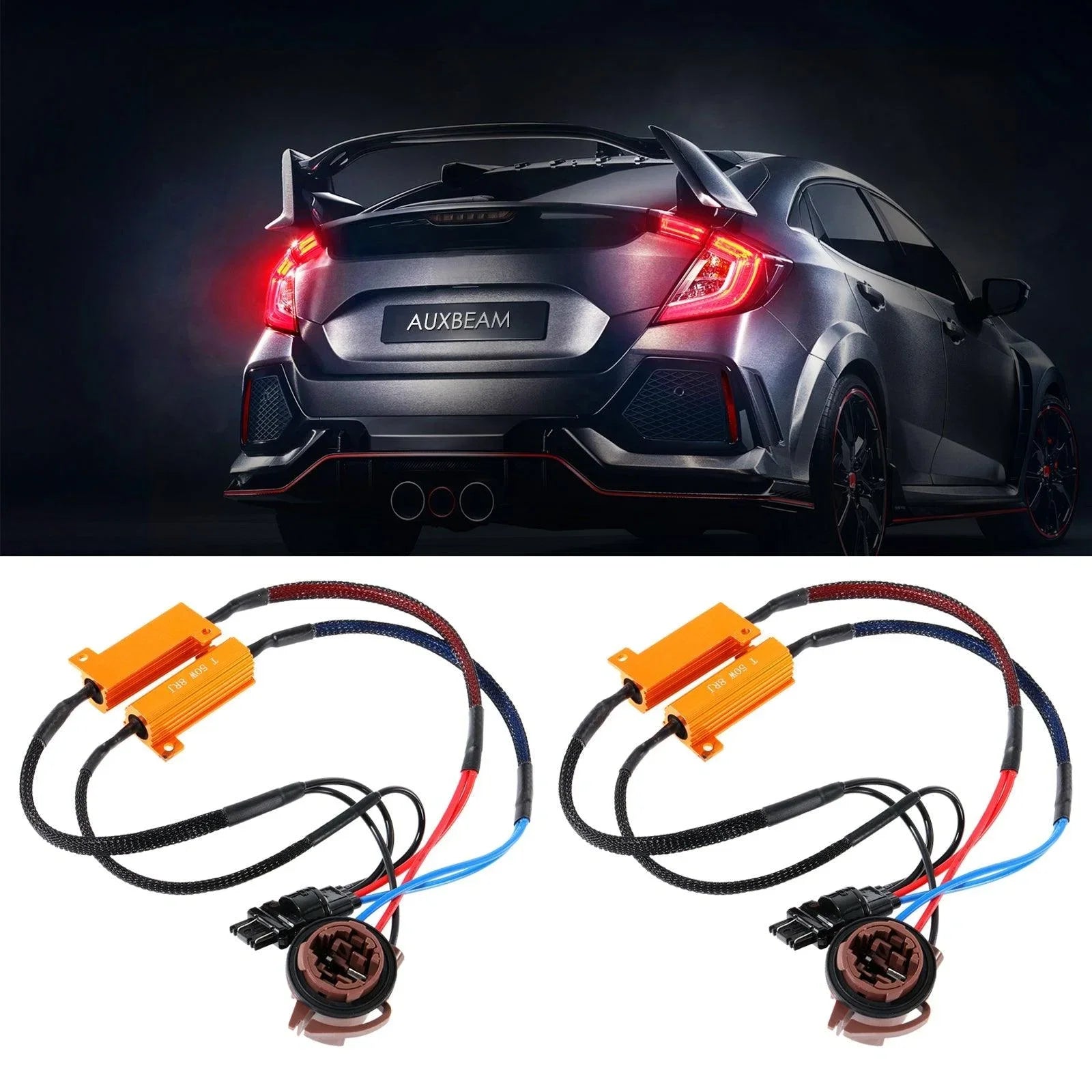 T25 3157 3156 Ampoules LED pour clignotants avant et feux de jour 300% haute luminosité bicolore à commutation blanc & orang…