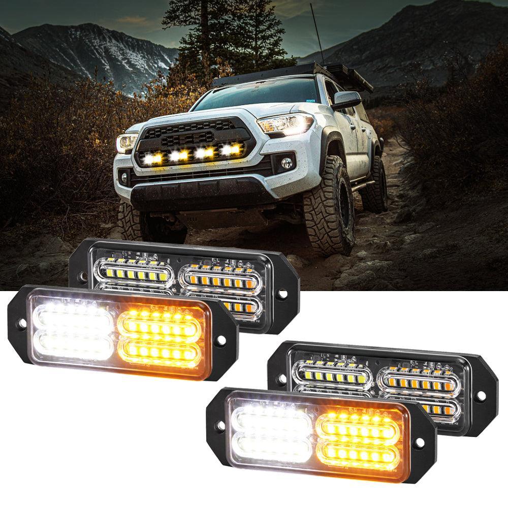 (4PSC/SET) 24LED Emergency Surface Mount Grill feu à éclats pour Trucks Vehicles ATV RV Cars Van