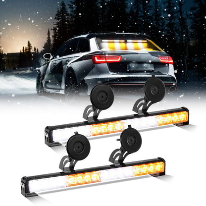 17″ Dual LED Directional Emergency Traffic Advisor Barres lumineuses 20 clignotant motifs avec Suction Cup Mount pour