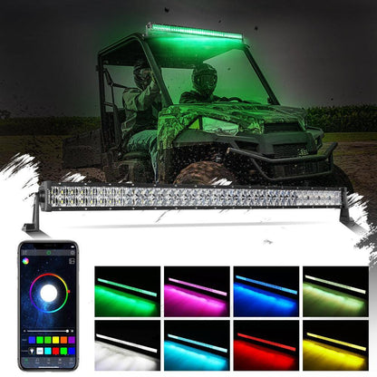 New 42″ V-PRO série droit RGBW couleurs changeantes tout-terrain Barres LED pour ATV UTV SIDE BY SIDES – NOVADOMIO