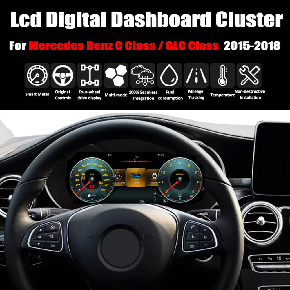 Virtual Cockpit Mercedes-Benz Classe C W205 / GLC X253 NTG5.0 2015-2018 LCD 12,3″ – NOVADOMIO