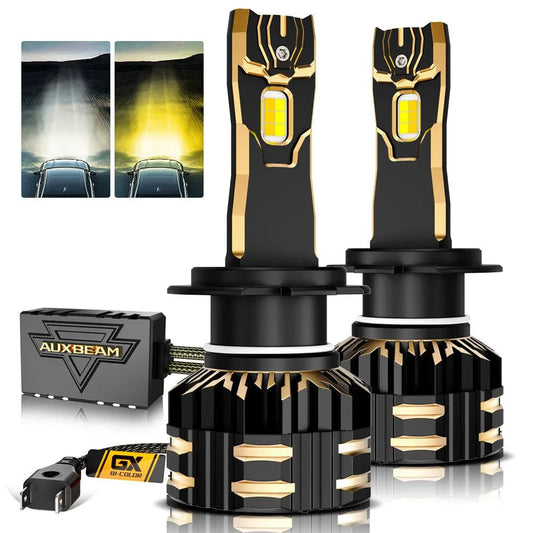 H7 LED Bulb Fog Lights/Low Beam Lights 110W 25000LM GX Bi-Color série High Power & Brightness bicolore à commutation – 2 amp…
