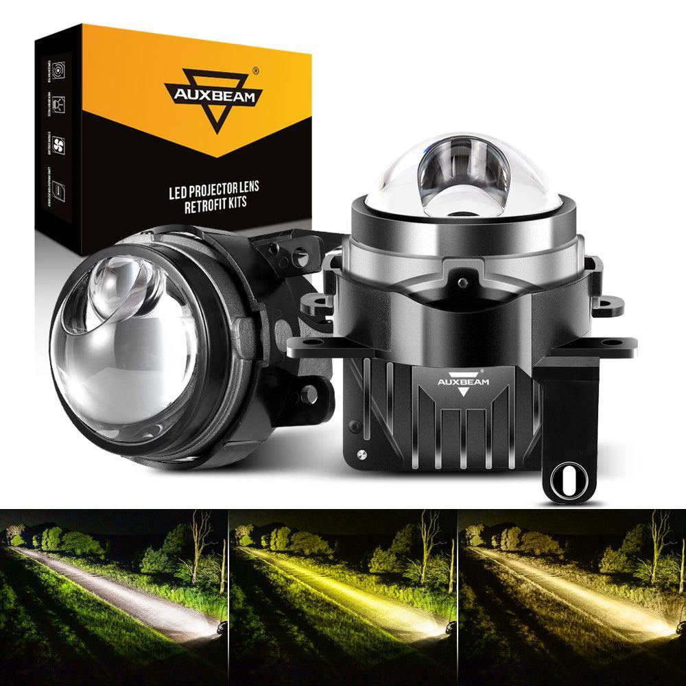 3 Inch 104W Bi-LED Projector Lens Fog Light 3-Colors Switchback Hyperboid Lens Fog Light avec High Beam Auxiliary pour Toyot…