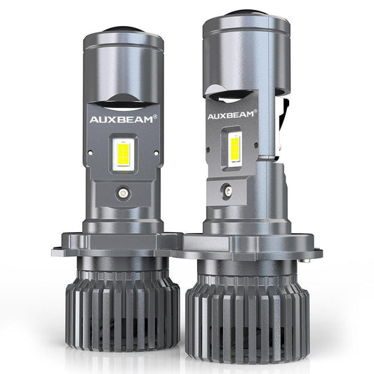 H4 Ampoules de phare LED 110W 10000LM Mini Bi-LED Projector Lens Headlight 6000K blanc froid – 2 ampoules