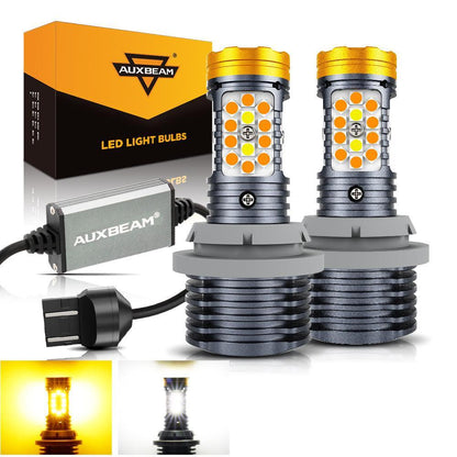 T20 7443 7440 Ampoules LED pour clignotants avant et feux de jour 800% haute luminosité sans erreur CAN-bus bicolore à