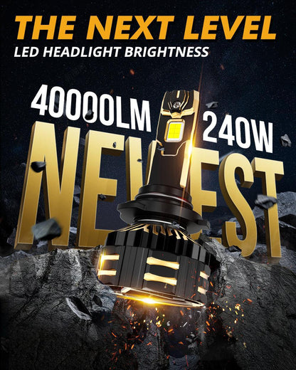 9006/HB4 Ampoules de phare LED 240W 40000LM GX-ULTRA série 6500K blanc froid – 2 ampoules – vue 2 – NOVADOMIO