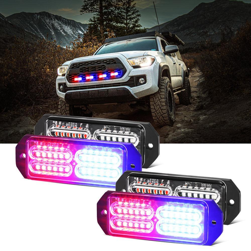 (4PSC/SET) 24LED Emergency Surface Mount Grill feu à éclats pour Trucks Vehicles ATV RV Cars Van
