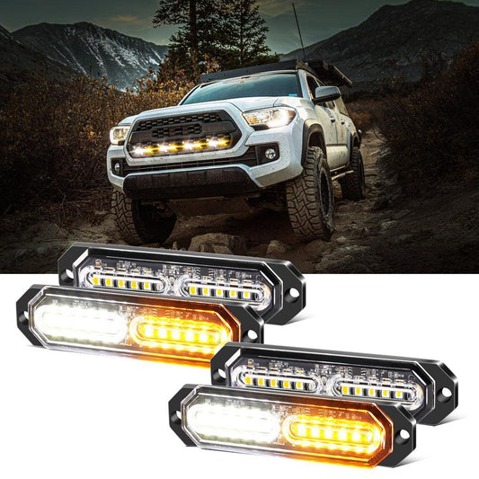 (4PSC/SET) 12LED Emergency Surface Mount Grill feu à éclats pour Trucks Vehicles ATV RV Cars Van
