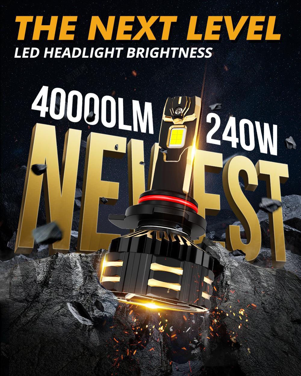 9012/HIR2 Ampoules de phare LED 240W 40000LM GX-ULTRA série 6500K blanc froid – 2 ampoules – vue 2