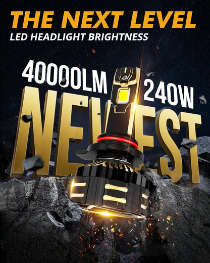 9012/HIR2 Ampoules de phare LED 240W 40000LM GX-ULTRA série 6500K blanc froid – 2 ampoules – vue 2 – NOVADOMIO