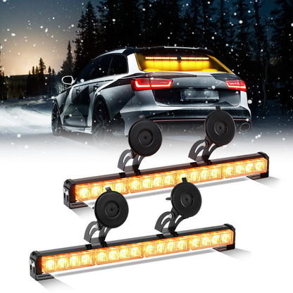 17″ Dual LED Directional Emergency Traffic Advisor Barres lumineuses 20 clignotant motifs avec Suction Cup Mount pour
