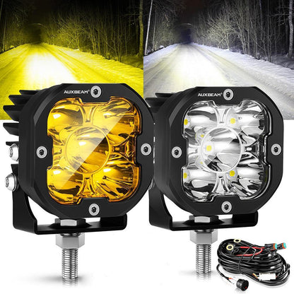 XP-ULTRA série 3″ 80 W faisceau longue portée projecteurs LED compacts orange&blanc tout-terrain feux – NOVADOMIO