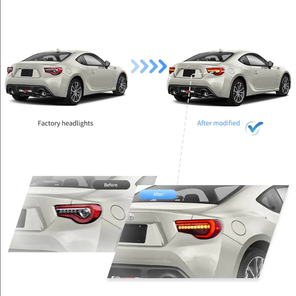 LED bloc de feux arrière avec Sequential Indicators clignotant pour 2012-2020 Toyota 86 GT86 2013-2020 Subaru BRZ 2013-2020…