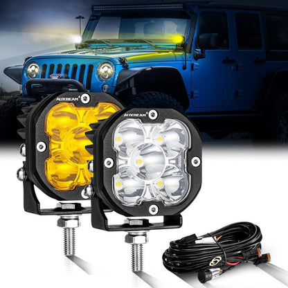 3″ 80 W 9 600 lm projecteurs LED compacts blanc&orange pour Jeep – vue 17 – NOVADOMIO