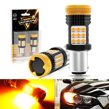 Lot de 2 🆕1157 BAY15D 1156 BA15S BAU15S blanc orange rouge CAN-bus anti-erreur sans hyper-clignotement LED clignotant DRL feu