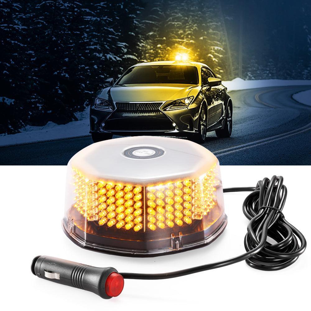 240 LED Emergency Warning Rotating Strobe Beacon Light avec Magnetic Base pour 12V Vehicle Cars Truck Snow Plow