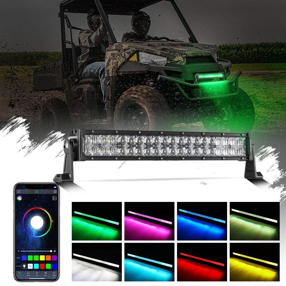 New 22 Inch V-PRO série Straight RGBW Color Changing Off Road Barres LED pour ATV UTV SIDE BY SIDES