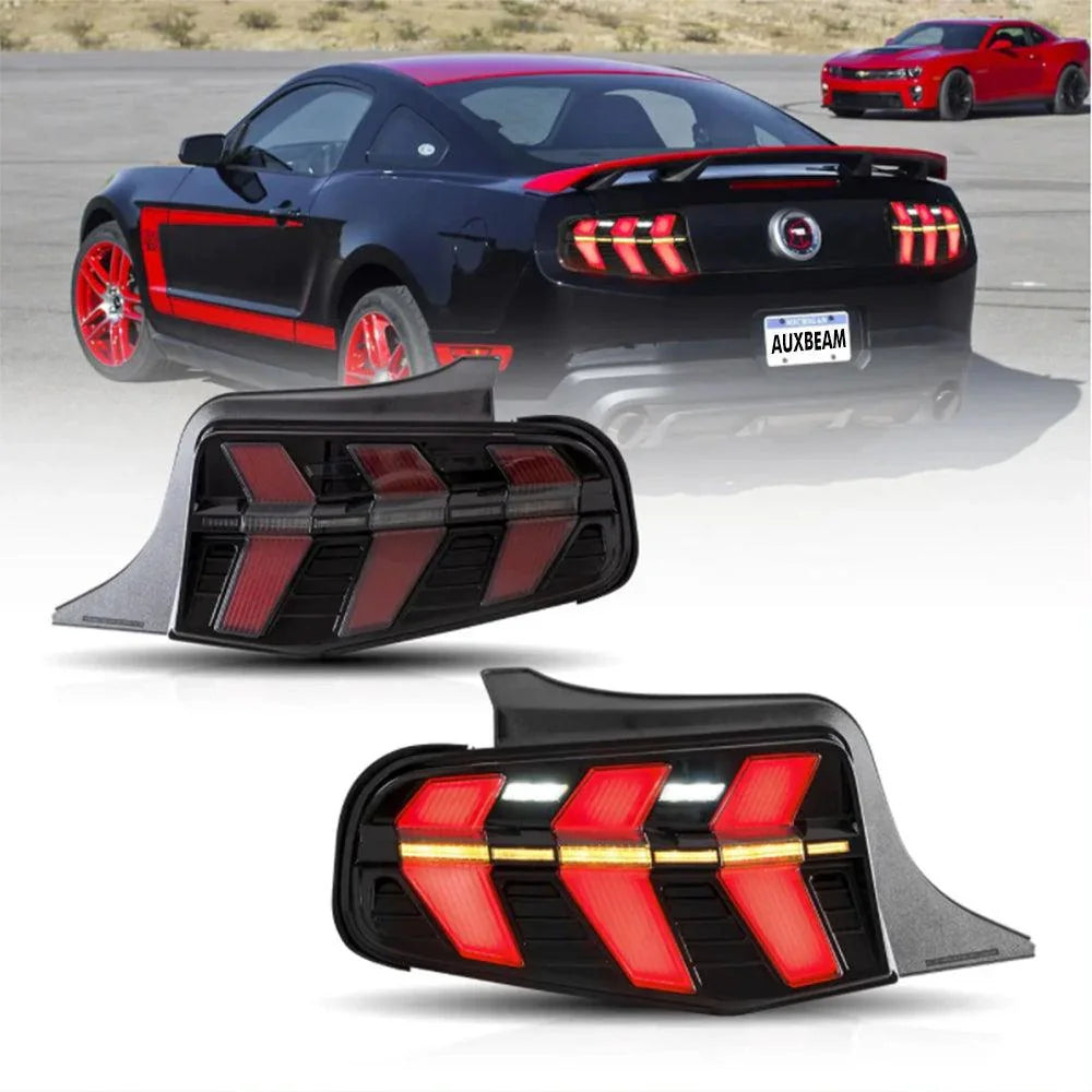 LED bloc de feux arrière avec orange Sequential clignotant Smoked pour 2010-2012 Ford Mustang 5th Gen (S-197 II) Pre-Facelift