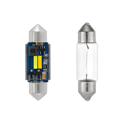 Lot de 2 bicolore à commutation 36 mm DE3174 3425 6461 11005 12854 1.42″ 1860CSP 6 500 K blanc froid& 5 000 K Natural blanc