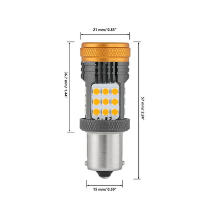 1156 BA15S Ampoules LED pour clignotants avant/arrière et feux latéraux 56 W 600% haute luminosité sans erreur CAN-bus 3 000