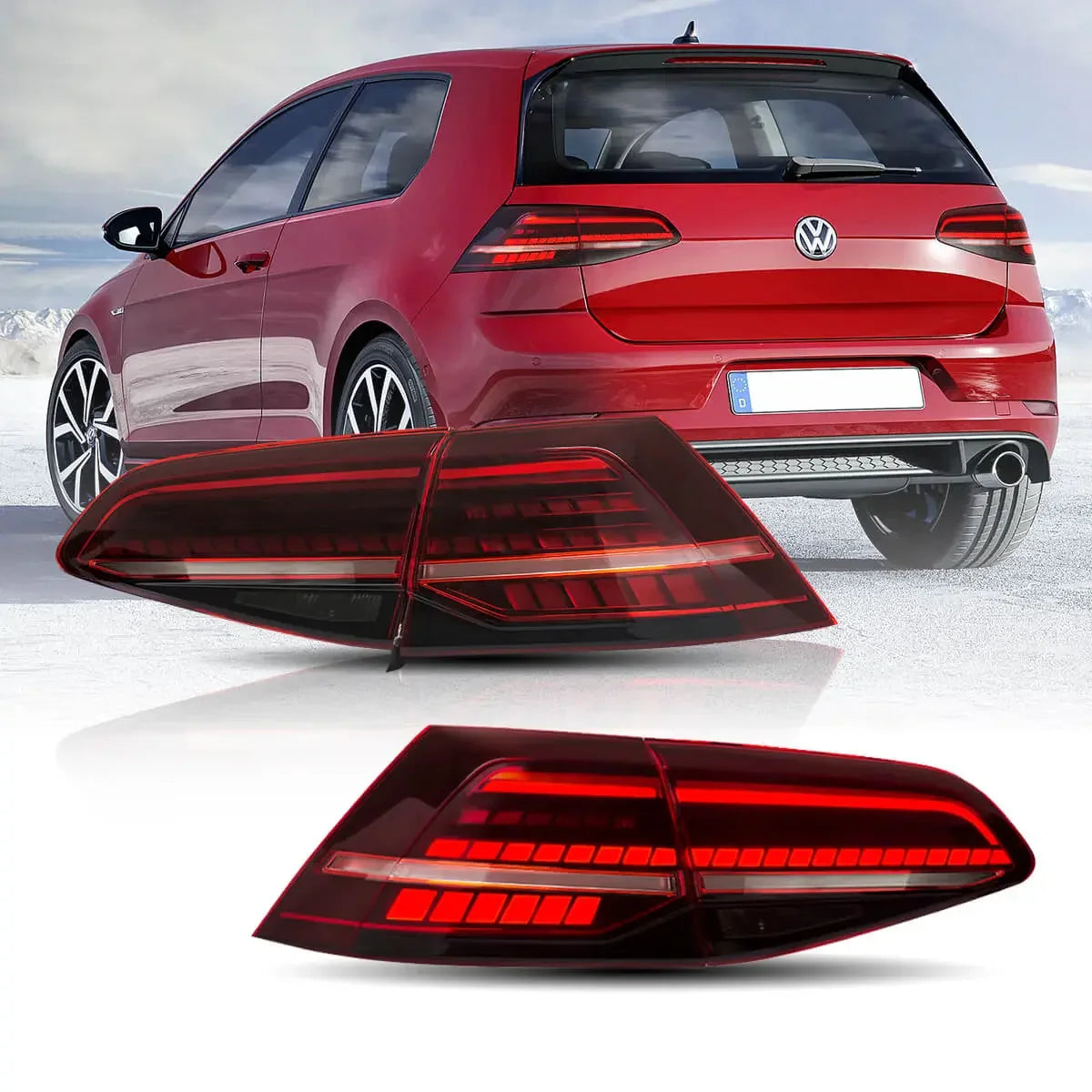 LED bloc de feux arrière avec Sequential clignotant pour 2013-2021 Volkswagen Golf MK7 MK7.5 Hatchback