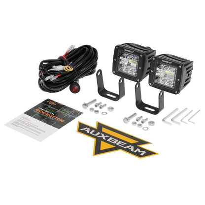 Lot de 2 3″ projecteurs LED compacts faisceau longue portée avec 2-Lead faisceau électrique pour camion Jeep SUV tout-terrain