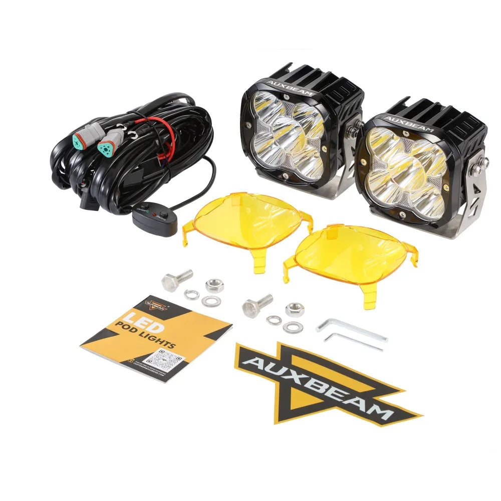 XP-ULTRA série 4.5 Inch faisceau longue portée Projecteurs LED compacts tout-terrain avec rétroéclairage orange – vue 12