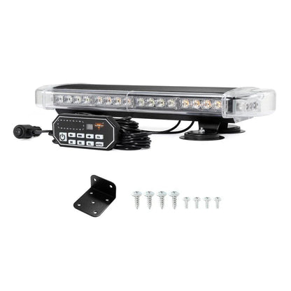 21.5″ stroboscopique de toit Barres lumineuses, 20 modes de flash fixation magnétique feux de signalisation d’urgence – vue
