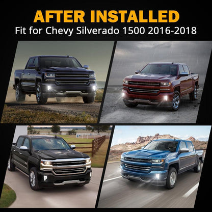 45 W LED antibrouillards avec DRL pour 2016–2018 Chevrolet Silverado 1500 – vue 7 – NOVADOMIO